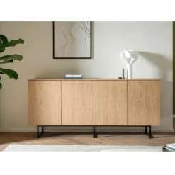 4-türiges Sideboard in Eiche Stone - Jaskin
