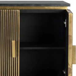 4-türiges Sideboard mit Marmor Platte - Hayato
