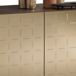 3-türiges Sideboard mit Spiegel Front Bronze - Imarena