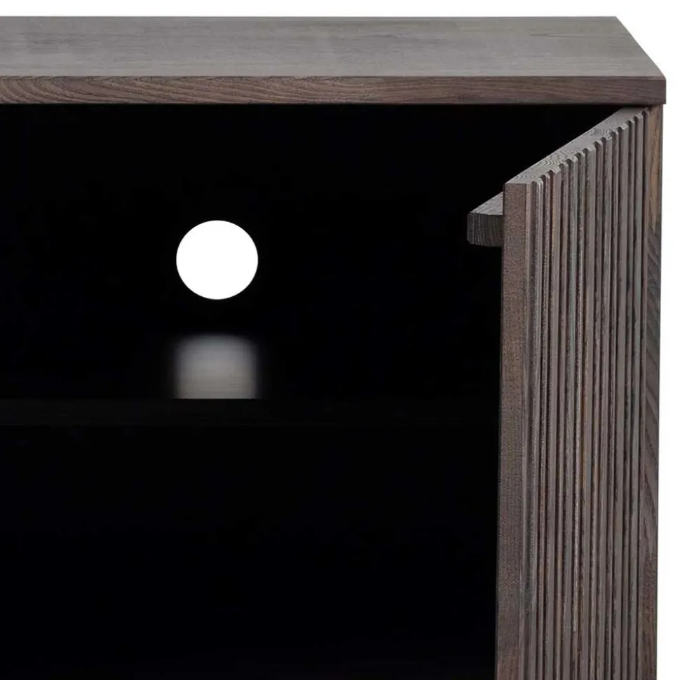 2-türiges TV Board in Esche Dunkel - Eyes