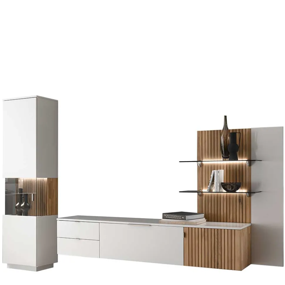 TV Anbauwand Designmöbel Set - Miloris (dreiteilig)