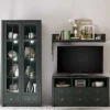 TV Anbauwand in Dunkelgrün - Niestov (dreiteilig)