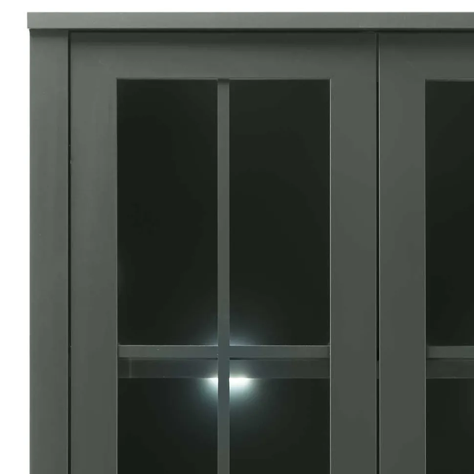 TV Anbauwand in Dunkelgrün - Niestov (dreiteilig)