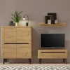 TV Anbauwand in Wildeiche Optik - Olcian (dreiteilig)