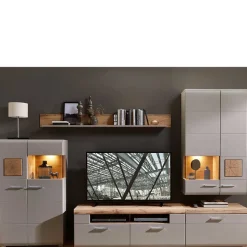 TV Anbauwand Möbel mit LED Licht - Fraguca (fünfteilig)