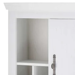 TV Anbauwand Set in weißer Holzoptik Pinie - Liancos (vierteilig)