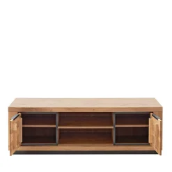 TV Anbauwand teilmassiv Set - Vlacoma (vierteilig)