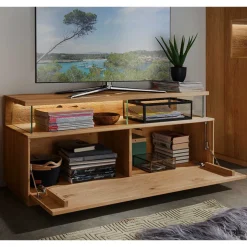 TV Bank aus Wildeiche Massivholz - Millena