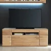TV Bank in Eiche Bianco teilmassiv Pontros 2-türig