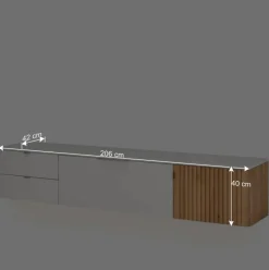 TV Board für die Wandmontage modern - Miloris