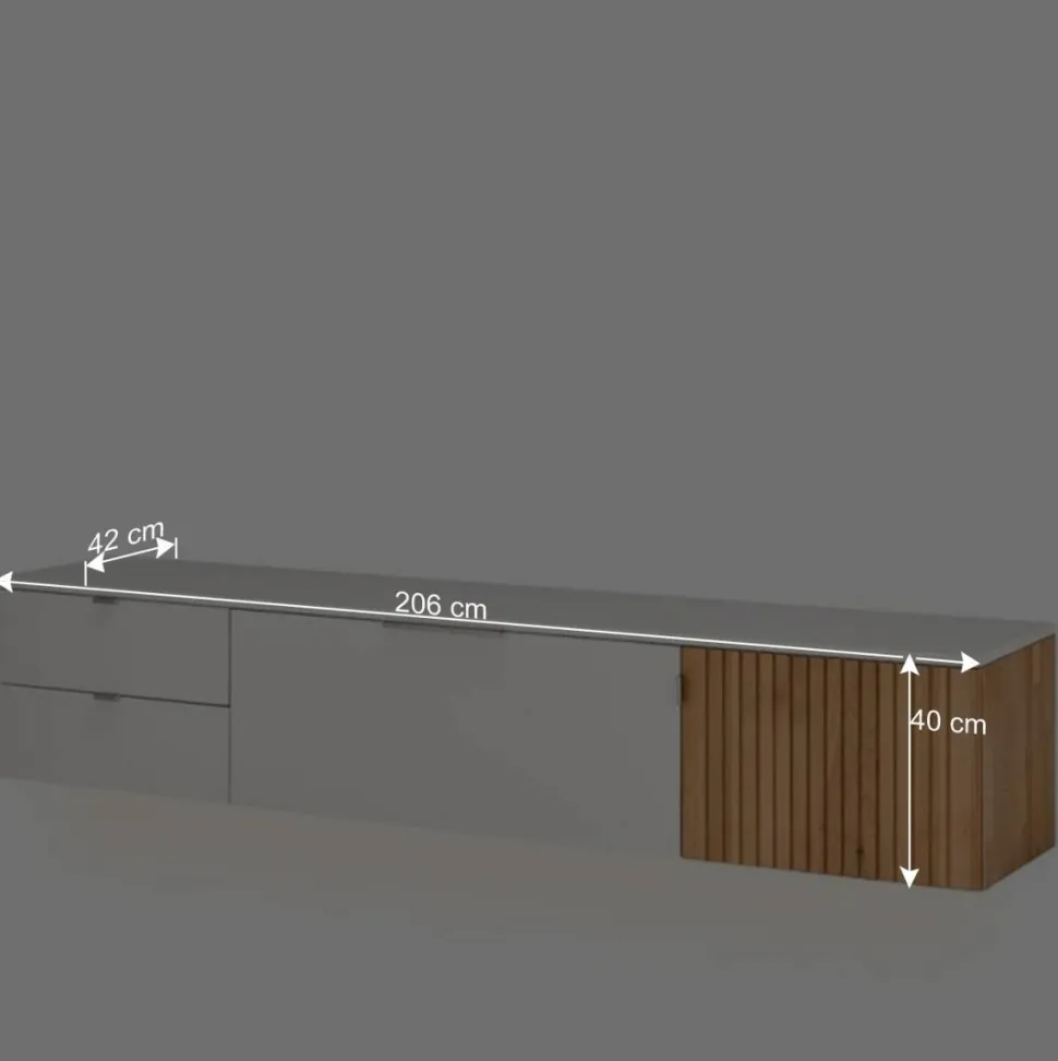 TV Board für die Wandmontage modern - Miloris