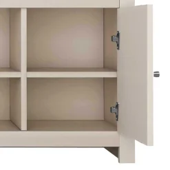 TV Board in Cremeweiß mit Eiche - Langoona