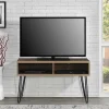 TV Board in Walnuss Optik und Schwarz - Uzyna