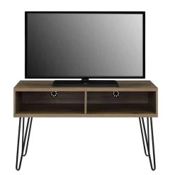 TV Board in Walnuss Optik und Schwarz - Uzyna