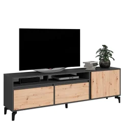 TV Board in Wildeiche & Anthrazit - Kiss