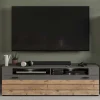 TV Board in Wildeiche NB & Grau - Scarlett