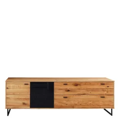 TV Board mit Glastür & Tür & zwei Schubladen - Flacona