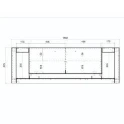 TV Board mit zwei offenen Fächern - Adejano