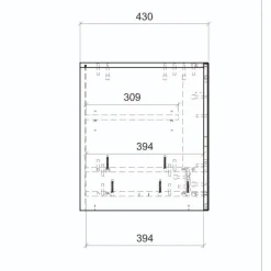 TV Board mit zwei offenen Fächern - Adejano
