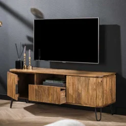 TV Design-Lowboard aus Mangobaum Massivholz - Noele