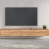 TV Hänge-Lowboard aus Wildeiche Massivholz - Holiday