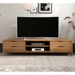 TV Kommode mit vier Schubladen und zwei Fächern - Laida