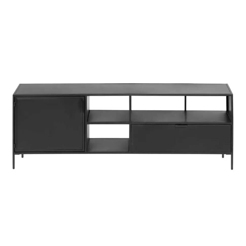 TV Lowboard aus schwarzem Metall - Magde