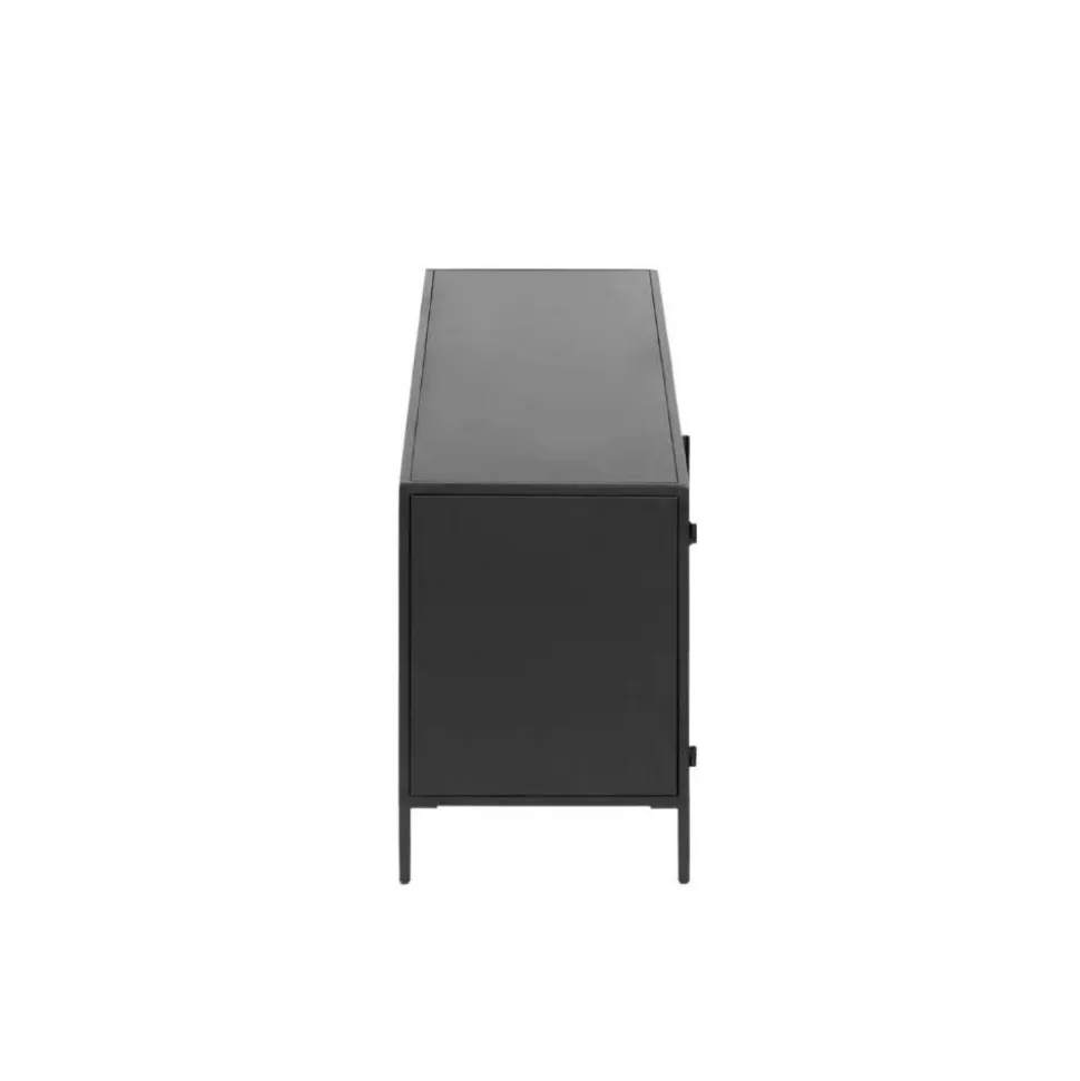 TV Lowboard aus schwarzem Metall - Magde