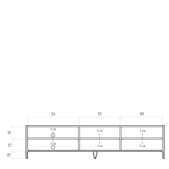 TV Lowboard aus Wildeiche Massivholz - Laida