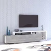 TV Lowboard in Betonoptik & Weiß - Venatio
