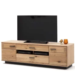 TV Lowboard in Eiche Bianco & Anthrazit - Crupean I