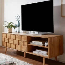 TV Lowboard in Eiche Holzoptik - Senba