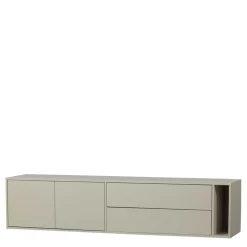 TV Lowboard in Hellgrau Kiefernholz - Prime
