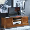 TV Lowboard in Nussbaum mit Metallgriffen - Uno