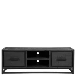TV Lowboard in Schwarz Antik Finish - Esturado