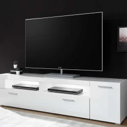 TV Lowboard in Weiß hochglänzend - Timmona