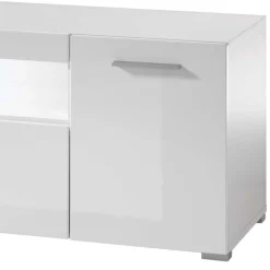 TV Lowboard in Weiß hochglänzend - Timmona