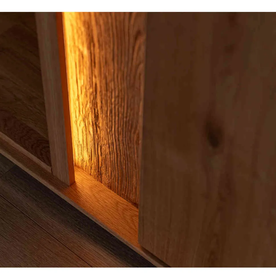 TV Lowboard mit Glas und LED Beleuchtung - Cocondar