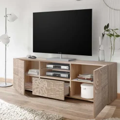 TV Lowboard mit Muster Print - Bielvas