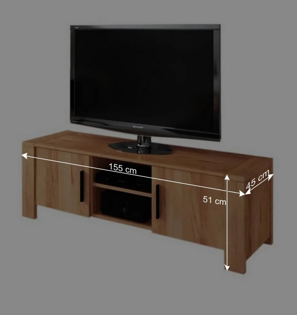 TV Lowboard Mosniak aus Kernbuche Massivholz