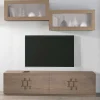TV Möbel Set in Esche Dunkel - Lacruzira (vierteilig)