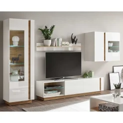 TV Scandi Wohnwand Set - Myrda (vierteilig)