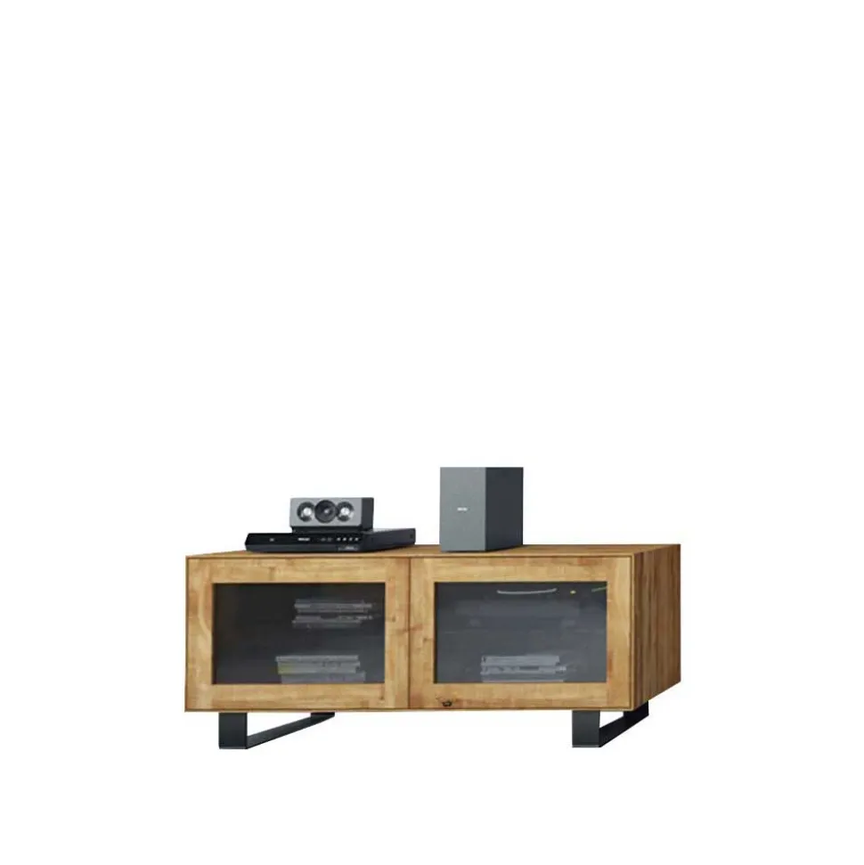 TV Tisch Manzey aus Wildeiche Massivholz