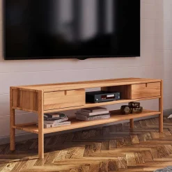 TV Unterschrank aus Wildbuche Massivholz - Indrya