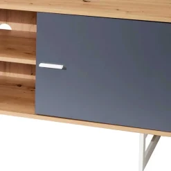 TV Unterschrank in Eiche Optik mit Grau - Flurin