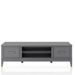 TV Unterschrank in Grau und Gold - Tamila