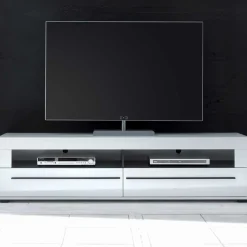 TV Unterschrank Jetongos in Weiß Hochglanz
