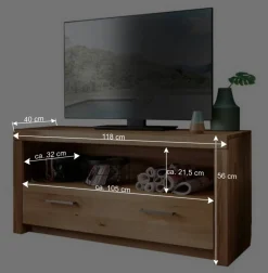 TV Unterschrank mit Fach & Schublade - Loitons