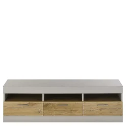 TV Wohnwand in Hellgrau & Zinneiche - Lioscas (fünfteilig)
