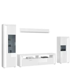 TV Wohnwand Möbel mit LED Set - Gomata (vierteilig)